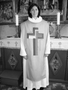 Præst med messehagel                       